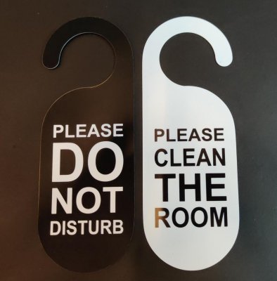 do not disturb, stör ej, städa mitt rum